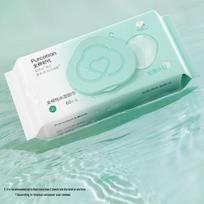 PurCotton Pure Water Flushable Wet Toilet Wipes white