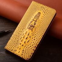 Samsung A13 Galaxy A14 A20E A21s A22 Genuine Leather Crocodile Head Flip Protective Phone Case Samsung A21S