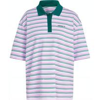 Adidas Dryžuoti Patogūs Laisvalaikio Trumpomis Rankovėmis Polo Marškinėliai Moterims Polo Marškinėliai Šviesiai Violetiniai JC6165 M gray