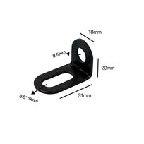 Adjustable Black Right Angle Shelf Support Bracket for Cabinet Furniture