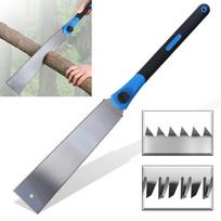 32cm New Double Edge Hand Saw Japanese Ryoba Saw Double Edge Pull Saw Interchangeable Flush Cut Saw Flexible Blade Hand Saw mėlyna