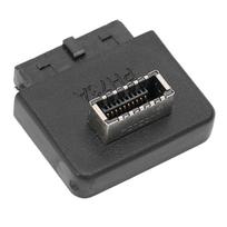 USB Front Panel Adapter 90 degrees  ABS Wide Applicability USB3.0 20pin to TYPE E Header Adapter for Mainboard Type 1 black