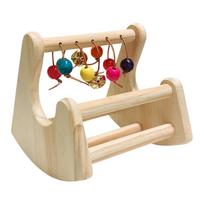 Parrots Rocking Toy Perch Wooden Rod Small Bird Toy For Desktop Play Outdoor Use 1