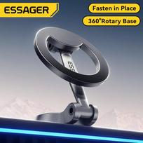 Essager Magnetic Car Phone Holder - 360° Rotation Folding Dashboard Mount, Strong Magnet Stand for iPhone 17 16 15 14 Pro Max & All Smartphones pilka