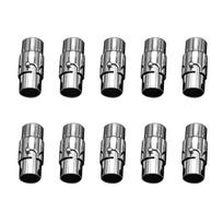 Pack of 10 Magnetic Clasps Jewelry Making Part Copper Cord End Caps for Leathers Rope Necklace Bracelet Accessories 5mm sidabras