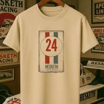 Hesketh Racing T-Shirt: Retro No. 24 F1-Inspired Tee M