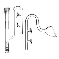 Glass Lily Pipe Set Skimmer Inflow Lily Outflow for Aquarium for Tank Filter Tub L