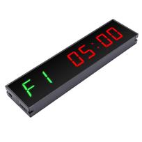 1.5 Inch Gym Timer Clock 6 Modes Type C LED Workout Interval Digital Timer Countdown Up Stopwatch with Remote Control