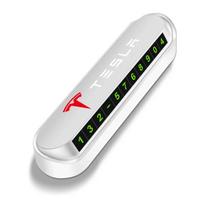 1Pcs Car Temporary Stop Sign Parking Card Telephone Number Card Plate For Tesla Model 3 X S 2016-2020 Decals TM3 TMX TMS Styling balta