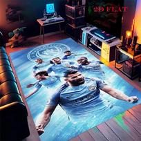 Manchester City F Carpet Rug for Living Room Bedroom Home Sofa Decoration,Kids play Nonslip Floor Mat 40x60cm( 15x23in )