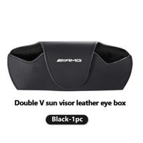 XJGB5 Car Sun Visor Sunglasses Leather Storage Eyeglass Case For Mercedes Benz W124 W203 W204 SLK CLA SL SLC C CLASS B CLASS E CLASS