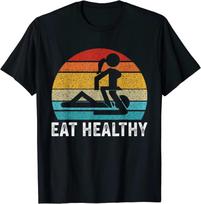 Eat Healthy Funny Gifts for Men Women Premium Tee T-Shirt Size S-3XL XXL