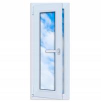 PVC window white 40x100 LEFT, new 400x1000 mm tilt and turn double-glazed