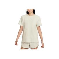 Nike Sportswear Chill Waffle Loose Fit Round Neck Fashion Versatile Short Sleeve Drop Shoulder T-Shirt Women T-Shirt Sail HJ3839-133 XL