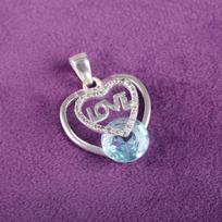 Sky Blue Topaz Gemstone 925 Sterling Silver  Jewelry Zircon Women Pendant 1.10  CZP-3-4