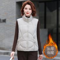 Autumn and winter new down cotton vest women's short outer vest winter vest 1XL [recommended 80-50kg]