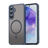 Samsung Galaxy A35 5G Magsafe Phone Case,Magnetic Shockproof Magsafe Phone Case,Bumper Hybrid Cover for Samsung Galaxy A35 5G tamsiai pilka spalva