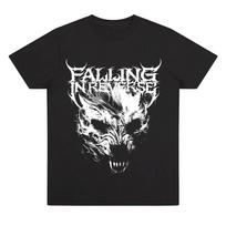Wolf Tee Rock Band Falling in Reverse T-shirt Summer Men's Women Casual Streetwear Cotton Vintage T Shirts Comfort XS juoda