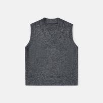 Men's Wool Blend Sleeveless V-Neck Knit Vest - Loose, Warm Base Layer for Autumn/Winter 4XL