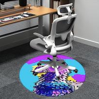 Llama Pinata,Party Decoration Chair mat Round Rug Office carpet, Machine Washable, Non slip, Suitable for Living Rooms, Bedrooms 80cm