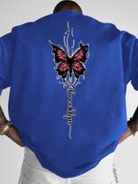 New Simple Brooklyn Butterfly Print 100 Cotton Men Woment Tshirt Summer Autumn Daily Sports Party Casual Street Shortsleeve S