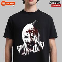 Terrifier Art The Clown Horror Movie TShirt - Multicolor, Size S-5XL Unisex T-Shirt M black