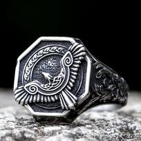 316L nerūdijančio plieno skandinaviško erelio žiedas vikingų papuošalas dovana vyrams moterims madingas amuletis vakarėlio aksesuarai 7