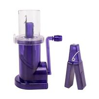 Portable Hand Knitting Machine Embellishment Knit Loom with Hand Crank Accessories Hand-Knitted Braided DIY Sweaters and Scarves blue