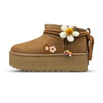 UGG Karvės skaldytos odos trumpi sniego batai moteriški kaštoniniai 1135092-CHE(Komanda652-) 40 brown