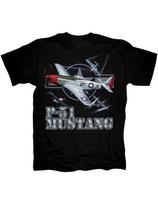 WWII Famous Plane P51 Mustang Fighter Aircraft TShirt 100 Cotton ONeck Summer Short Sleeve Casual Mens Tshirt Size S3XL S