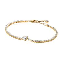 Pandora Heart Shaped Tennis Pavé Bracelet Women bracelets Gold 560041C01 Box,16