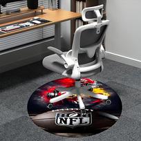 Kansas City Chiefs,NFL Football Chair mat Round Rug Office carpet, Non slip, Suitable for Living Rooms, Bedrooms Decor.1205589a 80cm by 80cm