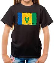 Saint Vincent And The Grenadines Flag - Kids T-Shirt - Vincentian Vincy Island 120 white