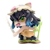 Demon Slayer Tanjiro Kamado Nezuko anime cartoon figure blind box creative statue model ornament surprise present bo black