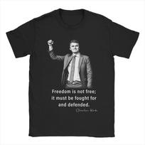 Charlie Kirk T Shirt Summer Freedom Fashion T Shirts Men Cotton O Neck Plus Size 5XL Top Tees Short Sleeve Y2K Basic Tshirt -... S įvairiaspalvis