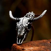 BEIER 2023 Skull Sheep Head Pendant Necklace Viking Satan Pendant For Men Punk Biker Gothic Jewelry Halloween Gift