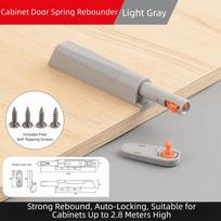 Plastic Cabinet Door Rebound Device Push to Open Soft Quiet Close Door Closers Invisible Handle Touch Damper Cabinet Catches šviesiai pilka spalva