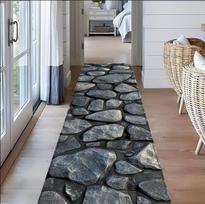 Hallway Runner Rug Realistic Cobblestone Texture Carpet Non-Slip Soft Easy To Clean Durable Entryway Balcony Home Decor Mat 40X120CM