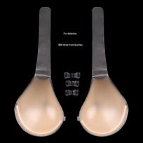 Curve-Supporting Silicone Nipple Covers & Strapless Push-Up Bra - Plus Size C