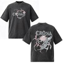 Vintage Washed Anime Soul Eater Crona T Shirts Men Women Clothing Fashion Cotton Oversized Short Sleeve T-shirts Tops Streetwear S įvairiaspalvis