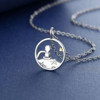 Cute Little Prince Couple Necklace Pendant 60CM(Necklace Long)