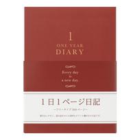 Midori One Page Per Western 12714006 Diary, Day, Style, Red, raudona