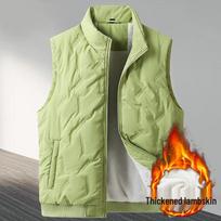 Men's Lambswool Cotton Vest, Velvet-Lined, Thick Winter Plus Size, Trendy Loose Fit, Warm Outerwear. 5XL