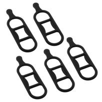 5Pcs Bicycle Headlight Silicone Strap Universal Mountain Road Bicycle Handlebar Light Flashlight Computer Band Mount Holder Bike Accessories 5pcs black
