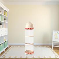 Stuffed Animal Storage Clear Holder for Kids Room Living 3 layers