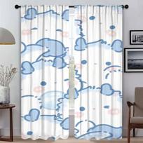 Elegant Room Curtains 2 Pieces Cut Cartoon Animal Halloween Decoration Curtains for Bedroom Living Room Curtain Partition Shades W50xH70cmx2pcs-CL