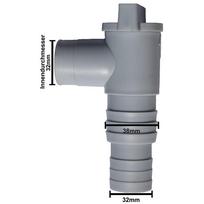 PVC baseino filtro siurblio adapteris Patvarus 32 mm baseino įjungimo/išjungimo stūmoklinis vožtuvas Sandarus Užsandarintas Pakeitimas lauko įrangos dalims gray