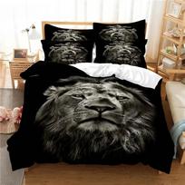 Lion Bedding Set Duvet Cover Set 3d Bedding Digital Printing Bed Linen Queen Size Bedding Set Fashion Design EU single(135x200cm)