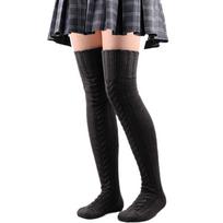 Women's Wool Foot Warmer Stockings Winter Color Long Knee Socks One Size juoda