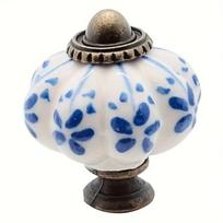 Rustic Pattern Pumpkin Ceramic Pull Handle Children's Room Drawer Cabinet Door Handle European Retro Handle